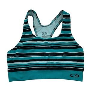 Champion C9 sports bra racerback style striped lined size small